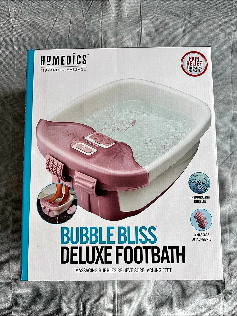Homedics | Bubble Bliss Deluxe Footbath Foot Spa | Pink | New